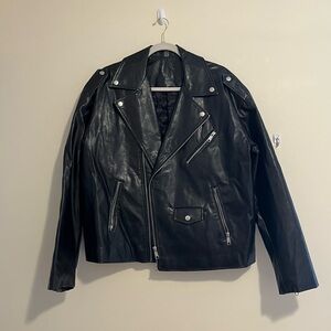 Black Leather Jacket (S/M)